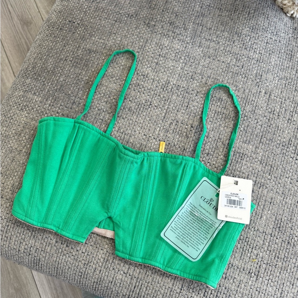 Green Bustier Top